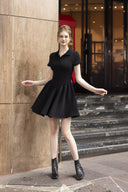 Robe patineuse à col polo