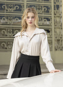 Chemise boutonnée effet satin