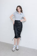 Crop top à col polo