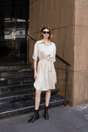 Robe chemise ceinturée