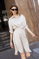 Robe chemise ceinturée