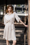 Robe chemise ceinturée