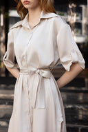 Robe chemise ceinturée