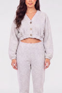 Cardigan court boutonné