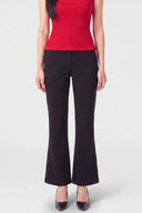 Pantalon évasé taille haute